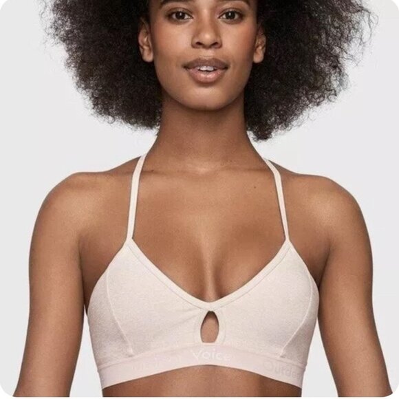 Outdoor Voices Steeplechase Bra in Beige/Light Yellow, XS - Picture 6 of 6